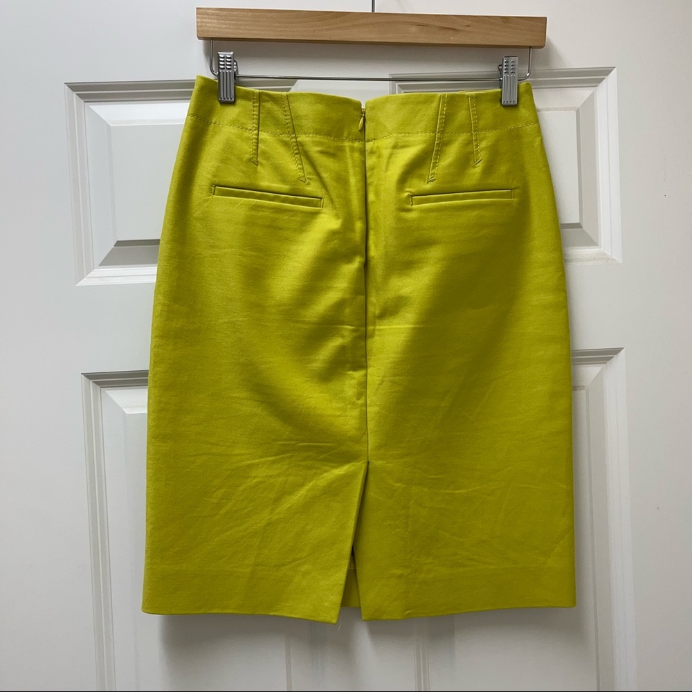 J. Crew Pencil Skirt Lime Green Size 6